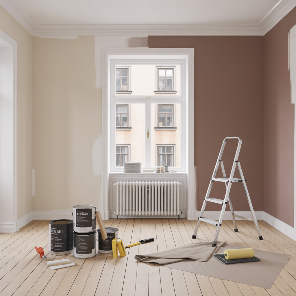 pris for att mala innervagg 2026 material och arbetstid