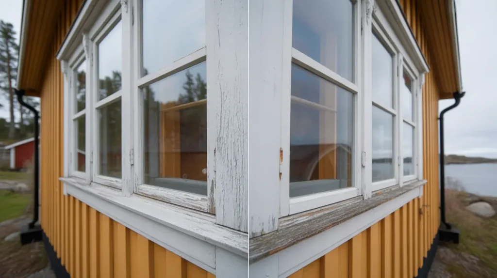f nsterrenovering med kittbyte och m lning p resar vaxholm