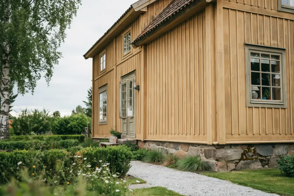 linoljef rg p fasaden s f r du ett vackert h llbart skydd f r tr huset